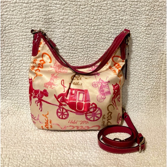 COACH F14891 HORSE & CARRIAGE PLEATED 2-WAY HOBO - Picture 8 of 14